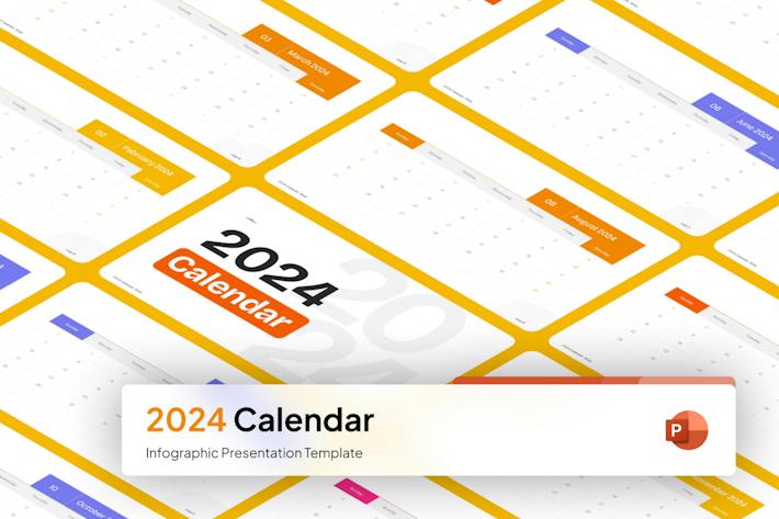2024年日历powerpoint模板_2024-calendar-powerpoint-template - ppt