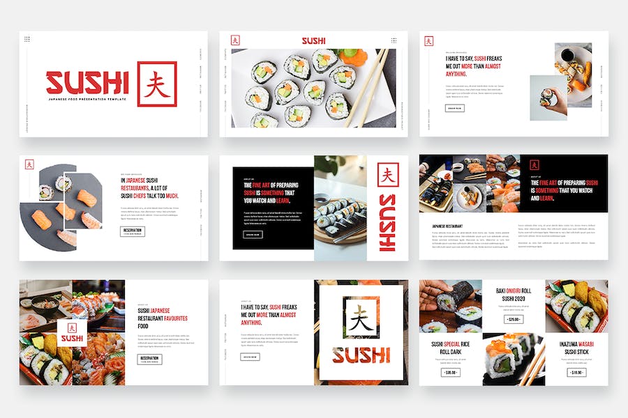日式寿司店文化介品牌推广日本料理PPT模板 - PPT派 日式寿司店文化介品牌推广日本料理PPT模板 - PPT派