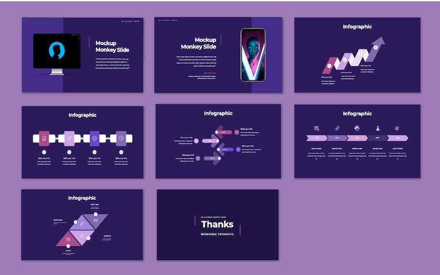 虚拟现实未来科技创意PPT模板 - PPT派