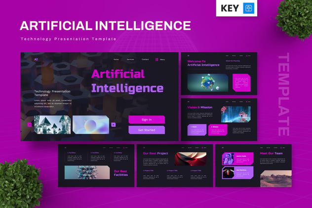 人工智能技术主题keynote模板 - PPT派