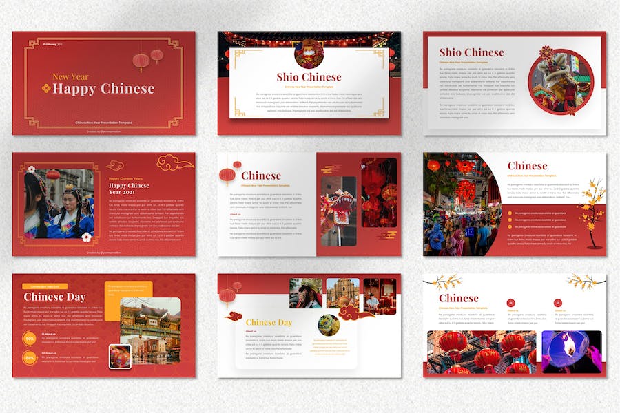 中国农历新年介绍展示喜迎新年元旦活动keynote模板 - PPT派 中国农历新年介绍展示喜迎新年元旦活动keynote模板 - PPT派