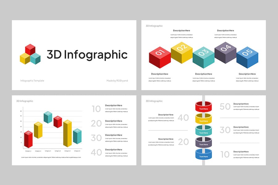 3D彩色金字塔图形阶梯信息图表keynote模板 - PPT派 3D彩色金字塔图形阶梯信息图表keynote模板 - PPT派
