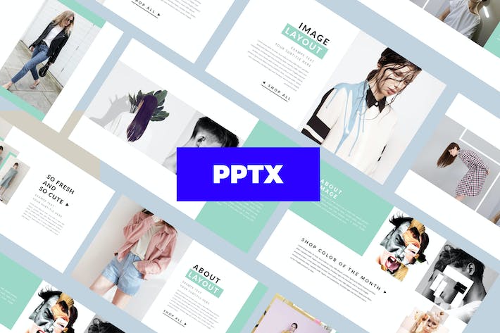 极简文艺时尚造型师案例PPT模板 - PPT派