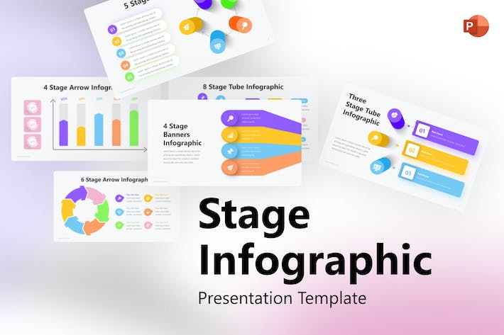 阶段数据信息图表PowerPoint-模板 - PPT派