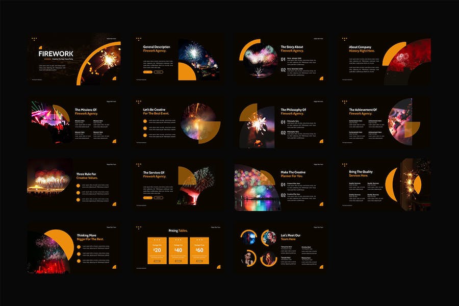 新年晚会烟花庆典演出策划Keynote模板 - PPT派 新年晚会烟花庆典演出策划Keynote模板 - PPT派