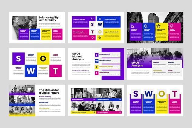 SWOT战略分析商业规划Keynote模板 - PPT派 SWOT战略分析商业规划Keynote模板 - PPT派