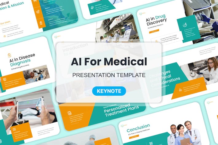 人工智能医疗健康技术应用Keynote模板 - PPT派