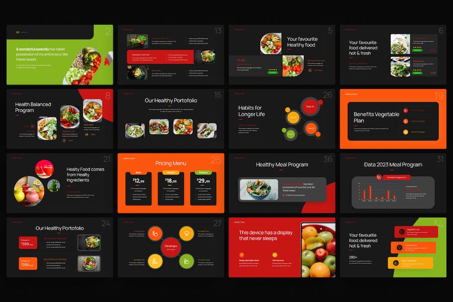 健康食品食物Keynote模板 - PPT派 健康食品食物Keynote模板 - PPT派