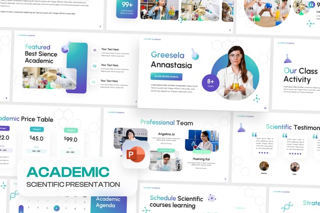 学术科学研究成果教育PPT模板 - PPT派