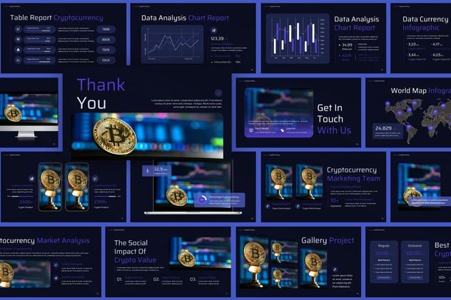 科技风加密货币比特币PPT模板 - PPT派 科技风加密货币比特币PPT模板 - PPT派