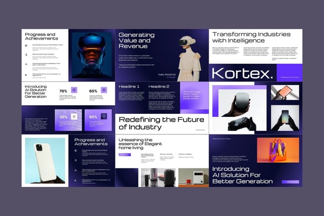 AI人工智能解决方案keynote模板 - PPT派 AI人工智能解决方案keynote模板 - PPT派