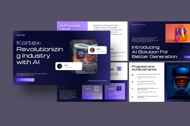 AI人工智能解决方案keynote模板 - PPT派 AI人工智能解决方案keynote模板 - PPT派