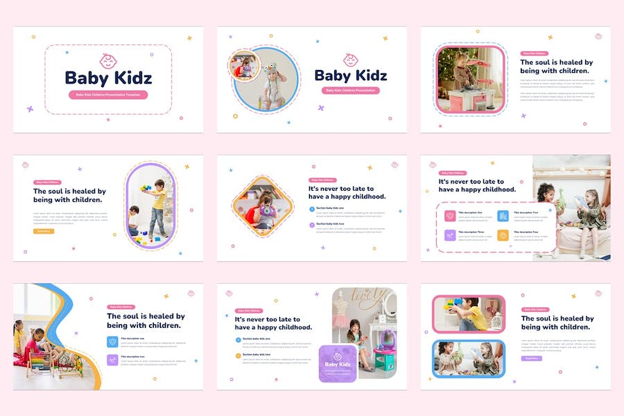 婴幼儿儿童教育品牌Keynote模板 - PPT派