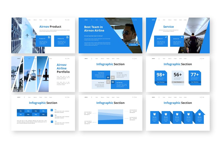 航空公司品牌服务运营Keynote模板 - PPT派 航空公司品牌服务运营Keynote模板 - PPT派