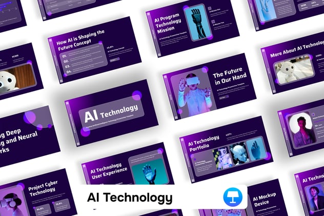 AI人工智能核心技术展示keynote模板 - PPT派