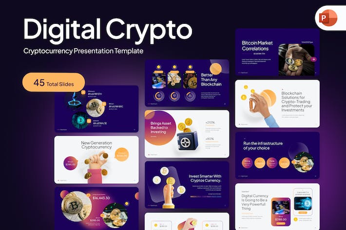 数字加密网络科技风格PPT模板 - PPT派