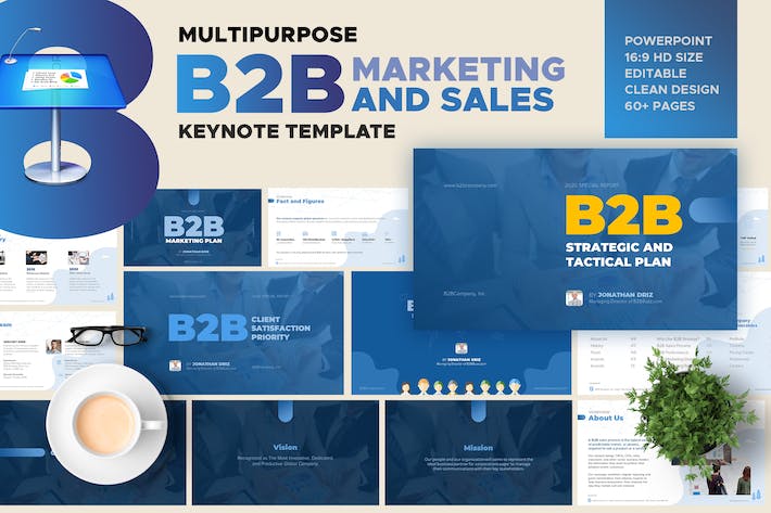 B2B企业营销与销售策略Keynote模板 - PPT派