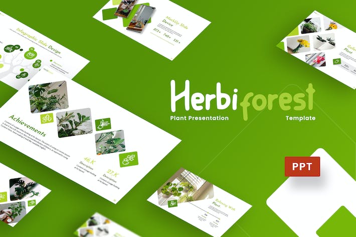 绿色生态植物产品推广PPT模板 - PPT派