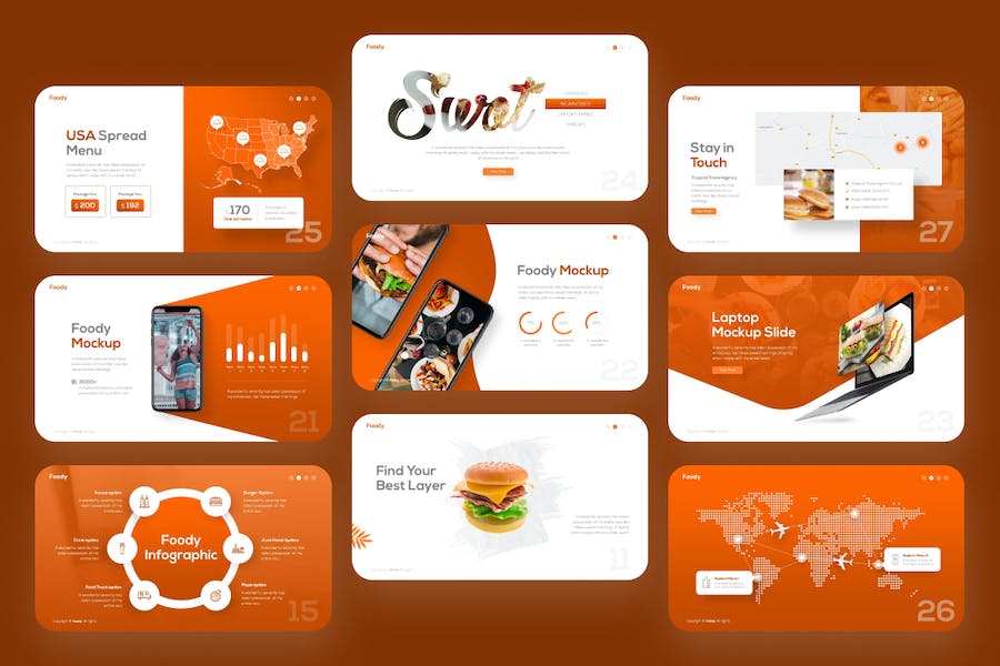 以面包为基础的食品介绍keynote模板 - PPT派 以面包为基础的食品介绍keynote模板 - PPT派