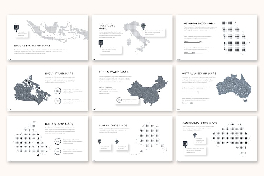图章地图-PowerPoint-模板 - PPT派 图章地图-PowerPoint-模板 - PPT派