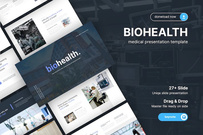 生物健康医院医生诊疗Keynote模板 - PPT派