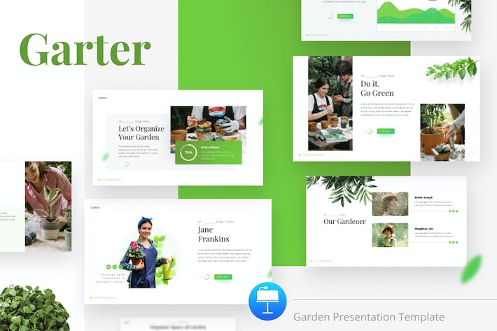 花园植物管理护理keynote模板 - PPT派