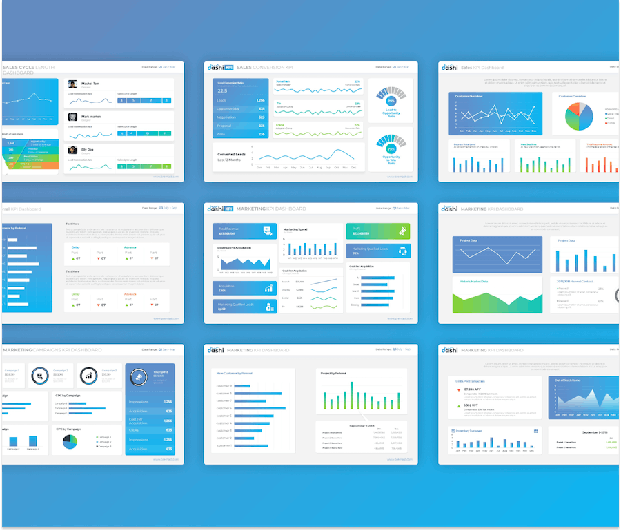 KPI 数据仪表板报表演示文稿PPT模板 - PPT派 KPI 数据仪表板报表演示文稿PPT模板 - PPT派