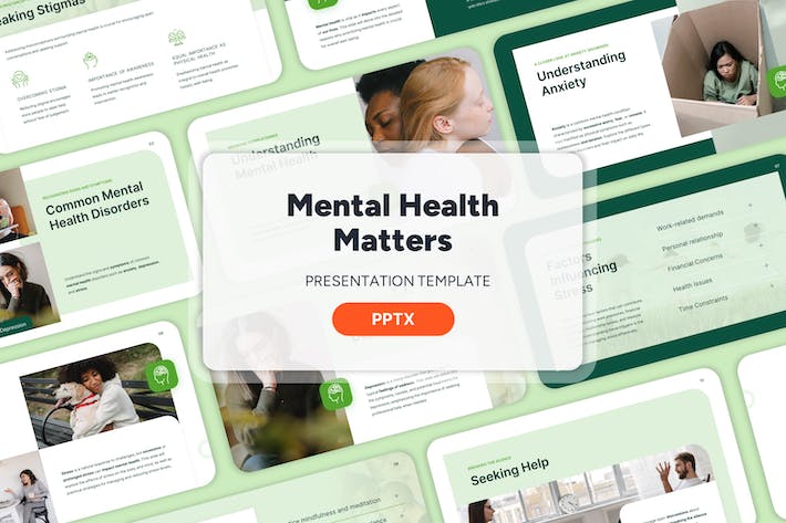 心理健康精神wellness服务介绍PPT模板 - PPT派