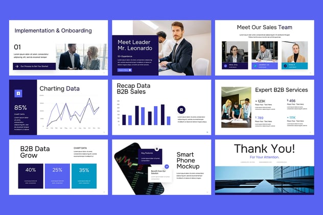 B2B销售推介PPT模板 - PPT派