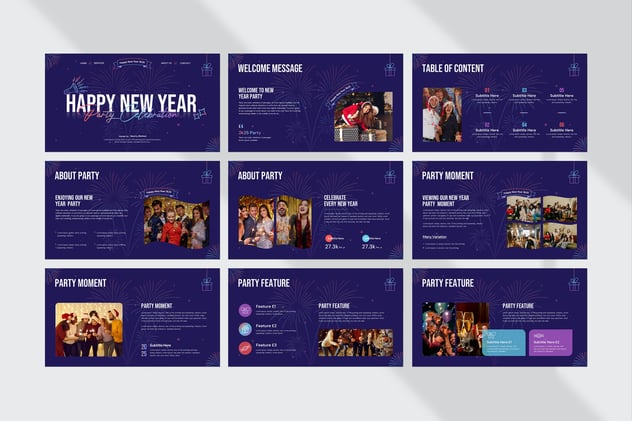新年快乐PowerPoint模板 - PPT派 新年快乐PowerPoint模板 - PPT派
