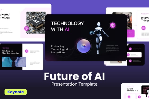 人工智能未来发展趋势科技Keynote模板 - PPT派