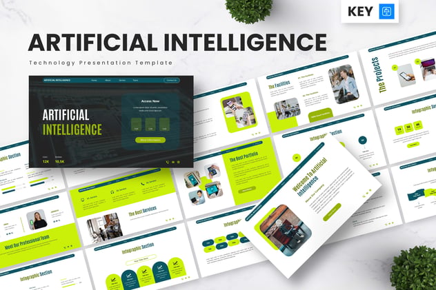 人工智能AI核心技术主题keynote模板 - PPT派