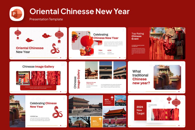 中国农历新年文化介绍PPT模板 - PPT派