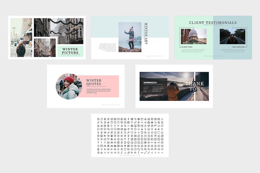 冬季时尚品牌优雅视觉Keynote模板 - PPT派