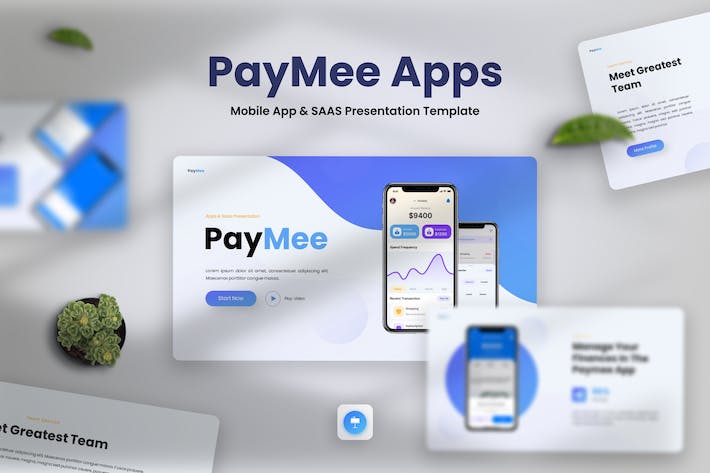 移动支付APP SaaS产品Keynote模板 - PPT派