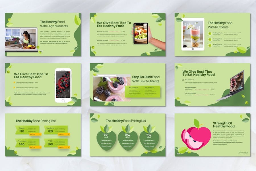 健康食品营养饮食品牌宣传PPT模板 - PPT派 健康食品营养饮食品牌宣传PPT模板 - PPT派
