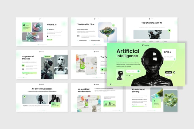 AI人工智能论文Powerpoint模板 - PPT派 AI人工智能论文Powerpoint模板 - PPT派