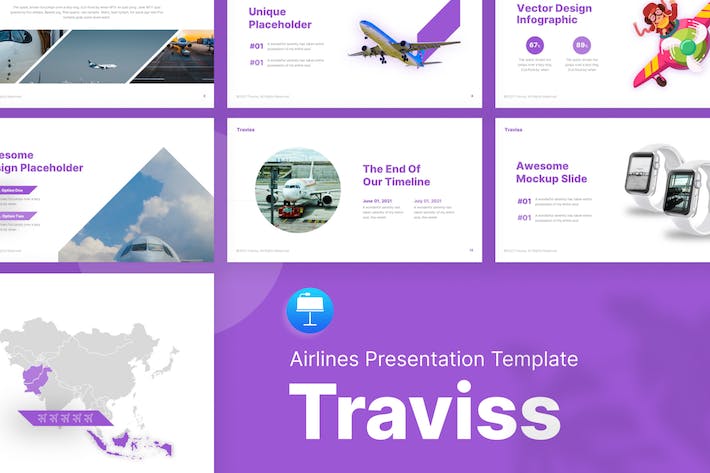 航空公司介绍展示keynote模板 - PPT派