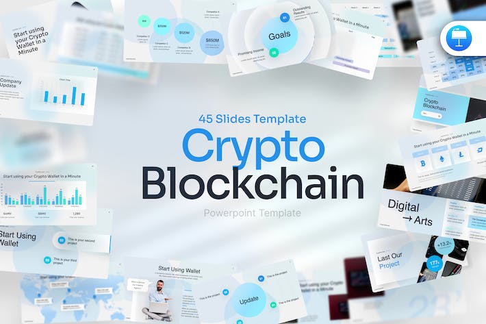 科技加密技术区块链主题Keynote模板 - PPT派