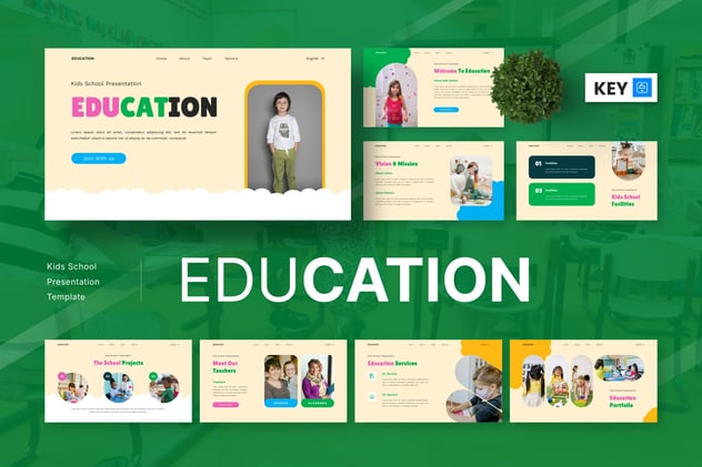 教育儿童学校主题keynote模板 - PPT派