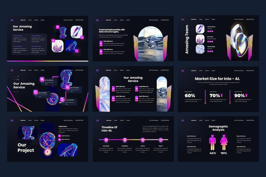AI人工智能科技企业品牌展示Keynote模板 - PPT派 AI人工智能科技企业品牌展示Keynote模板 - PPT派