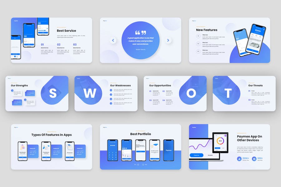 移动支付APP SaaS产品Keynote模板 - PPT派