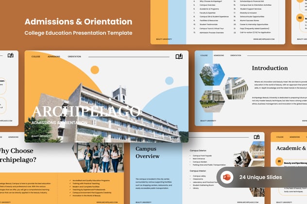 大学学院定位介绍PPT模板 - PPT派