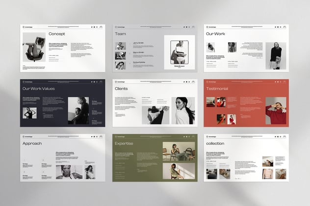 品牌作品集视觉设计方案PPT模板 - PPT派 品牌作品集视觉设计方案PPT模板 - PPT派