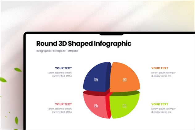 圆形3D形状立体信息图形PPT模板 - PPT派 圆形3D形状立体信息图形PPT模板 - PPT派