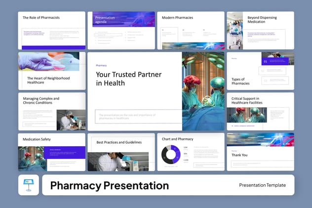 医疗药房健康服务诊疗推介讲述展示Keynote模板 - PPT派
