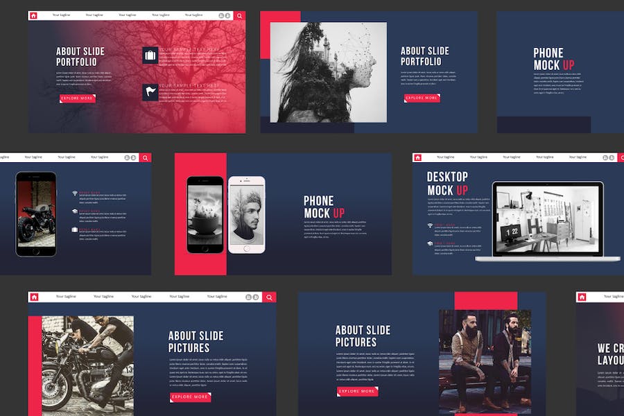 红色渐变分析报告时尚流行风格PPT模板 - PPT派 红色渐变分析报告时尚流行风格PPT模板 - PPT派