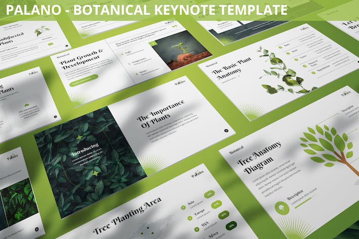 植物学园艺绿色自然设计Keynote模板 - PPT派