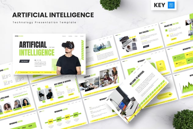 人工智能技术主题演讲keynote模板 - PPT派