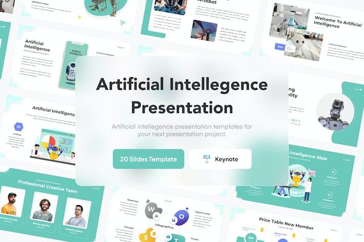 人工智能展示讲述技术应用知识传播Keynote模板 - PPT派